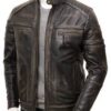 Men's Vintage Leather Biker Jacket