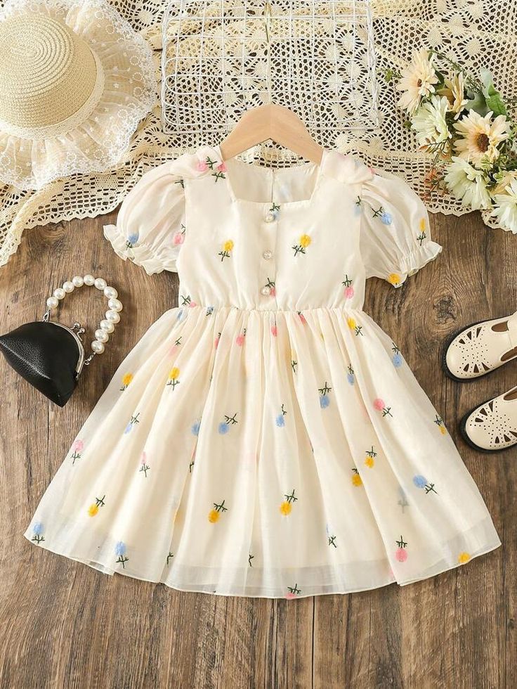 Toddler Girls' Floral Cotton Dress