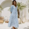 Women's Boho Tiered Maxi Dress